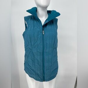 Columbia Quilted Vest Size Small Teal Blue Women’s